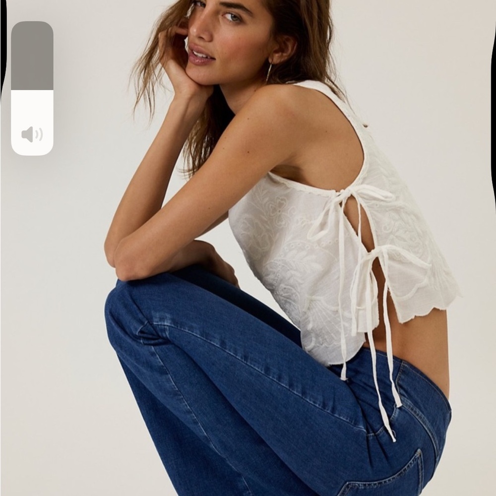 FREE PEOPLE Faded Gardens Tank in White